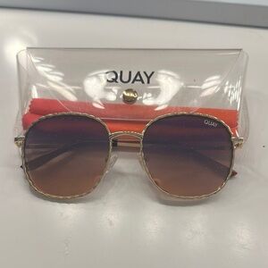 Quay Australia Gold and Brown Sunglasses